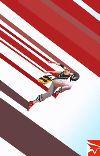 Woman costume flying red white - toyism free wallpaper for mobile