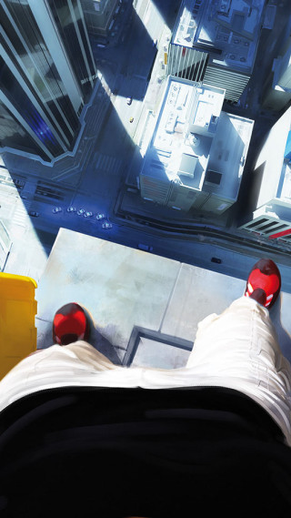 Person laying floor city view - a red light free wallpaper for mobile