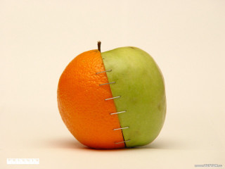 Green apple red apple pins - a green apple free wallpaper