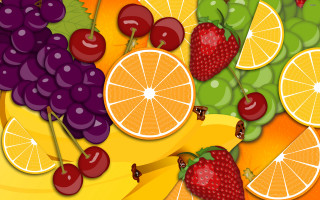 Fruit table oranges grapes strawberries - a bunch of fruit free wallpaper