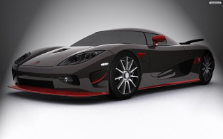 Gray red sports car white - a spotlight behind free wallpaper