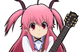 Girl pink hair guitar pink 2 - pink hair holding free wallpaper