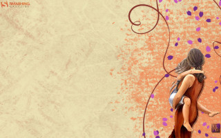 Woman brown dress pink background - a brown dress free wallpaper