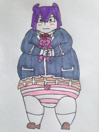 Purple hair teddy bear pink - her arm free wallpaper for mobile