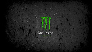 Monster logo black background green 3 - a monster logo free wallpaper