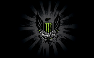 Monster logo black background green - a monster logo free wallpaper