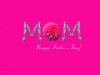 Pink flower mom word pink - processed free wallpaper