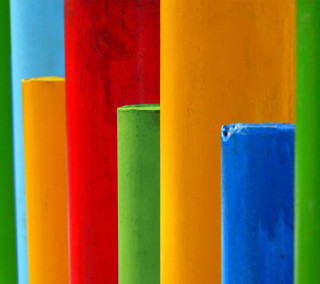 Colorful poles blue red group - an abstract sculpture free wallpaper for tablet