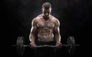 Man barbell black background dark - a black backdrop free wallpaper