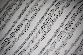 Music sheet black white photo 2 - a sheet of music free wallpaper