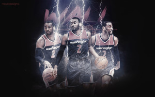 Men basketballs lightning group standing - digital art free wallpaper for desktop