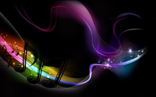 Colorful music note rainbow light - side of its free wallpaper
