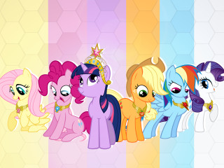 Little ponies rainbow background star - little pony free wallpaper