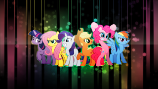 Little ponies black white rainbow - little pony free wallpaper