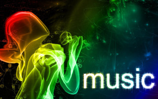 Colorful background music white letters - white letter free wallpaper for desktop
