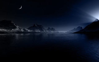 Dark night moon bright light - a moon in the sky free wallpaper
