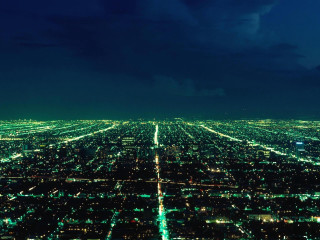 City night lights street sky - ektachrome photograph free wallpaper for desktop