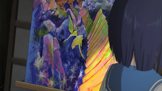 Woman giraffe painting ladder window - chiho aoshima free wallpaper