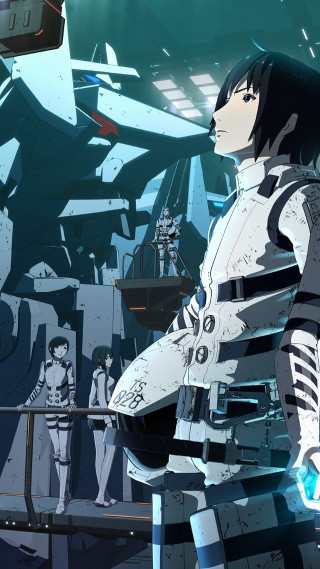 Woman futuristic suit group people - a futuristic setting free wallpaper for mobile