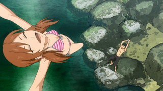 Eizan kikukawa giantess stripe bikini - shirt free wallpaper for desktop