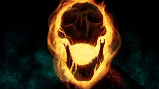 Demon skull flame glowing artistic - artistic free wallpaper for desktop