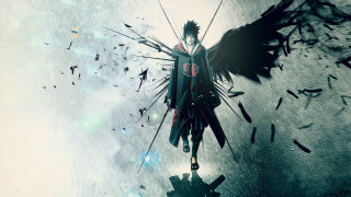 Man sword wings flying birds 2 - a sky full free wallpaper