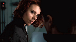 Woman black jacket man suit - a red light free wallpaper