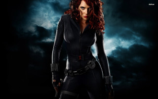 Black widow suit red hair - marvel comic free wallpaper for desktop