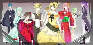 Anime characters group room staircase - the second floor free wallpaper