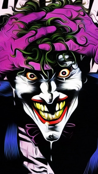 Joker purplehat greenhair smile whitewords - psychedelic free wallpaper