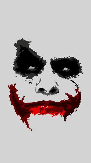 Joker face red nose black 2 - vector art free wallpaper for mobile