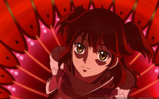 Girl brown eyes red background - brown eye free wallpaper