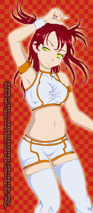 Red haired woman argyle checkered - red hair free wallpaper for mobile