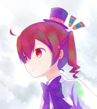 Girl top hat bow tie - vivid free wallpaper for tablet