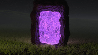Large purple object grassy field - grassy free wallpaper for desktop