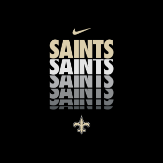 Saints logo gold black reflection - poster free wallpaper for tablet