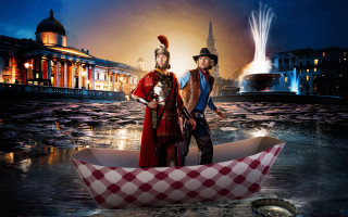 Man woman costume paper boat - david teniers iii free wallpaper