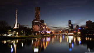 City skyline night river bridge 25 - andrew law free wallpaper for desktop