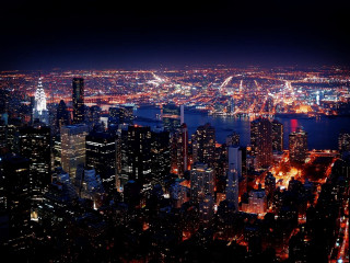 City night lights buildings water 5 - andreas gursky free wallpaper for desktop