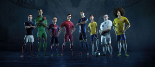 Soccer players uniforms holding ball 2 - a group of soccer players free wallpaper