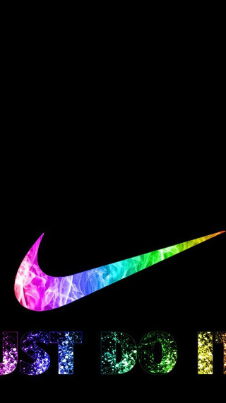 Nike rainbow light black background - black background free wallpaper for mobile