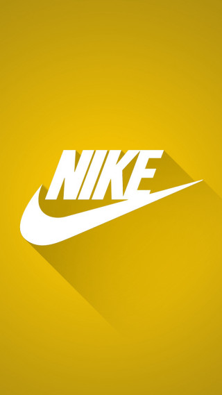Nike logo yellow background long - clean free wallpaper for mobile