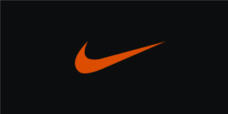 Black background orange nike logo - a white nike logo free wallpaper