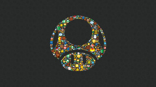 Colorful mosaic people circle black - a circle free wallpaper