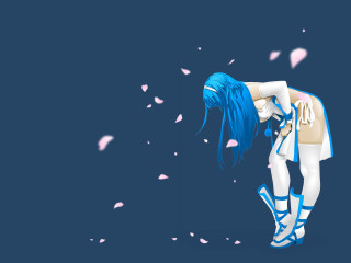 Blue hair woman bending shoes - elysium free wallpaper for desktop