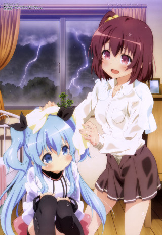 Anime girls bed room window - a bed in a room free wallpaper