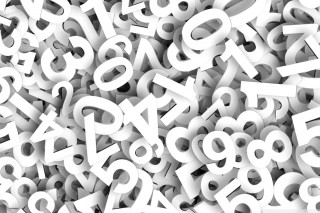 White numbers scattered pile letters - white number free wallpaper