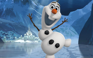 Cartoon character smiling frozen lake 2 - brian snøddy free wallpaper