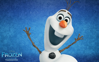 Frozen cartoon character smiling hat - a hat and a scarf free wallpaper