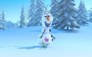 Cartoon character snow trees blue 2 - brian snøddy free wallpaper for desktop